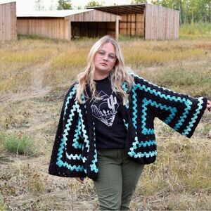 Ombré Crochet Cardigan